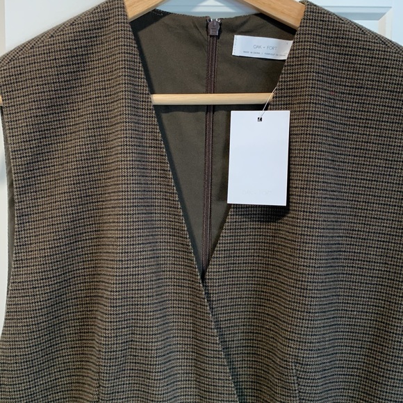 NWT Oak & Fort size small jumpsuit romper houndstooth - Picture 2 of 2